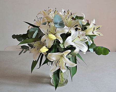 RAMO DE LILIUMS BLANCOS "ELEGANCE" 3 lillium casablanca ramo