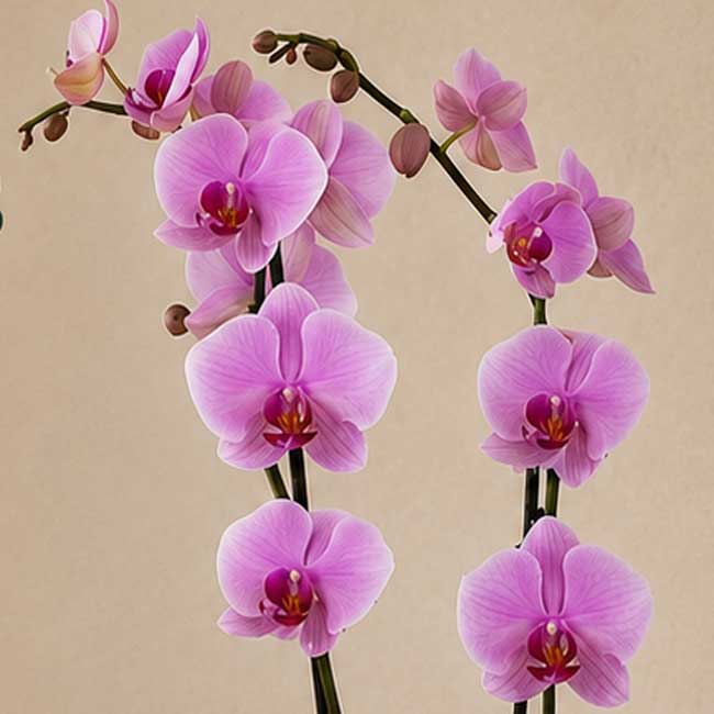 Orquidea Rosa 3 Phalaenopsis de color rosa