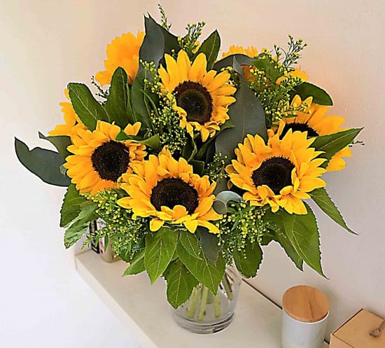 RAMO DE FLORES DE GIRASOLES "LUMIERE" 1 ramo girasoles barcelona-comprar