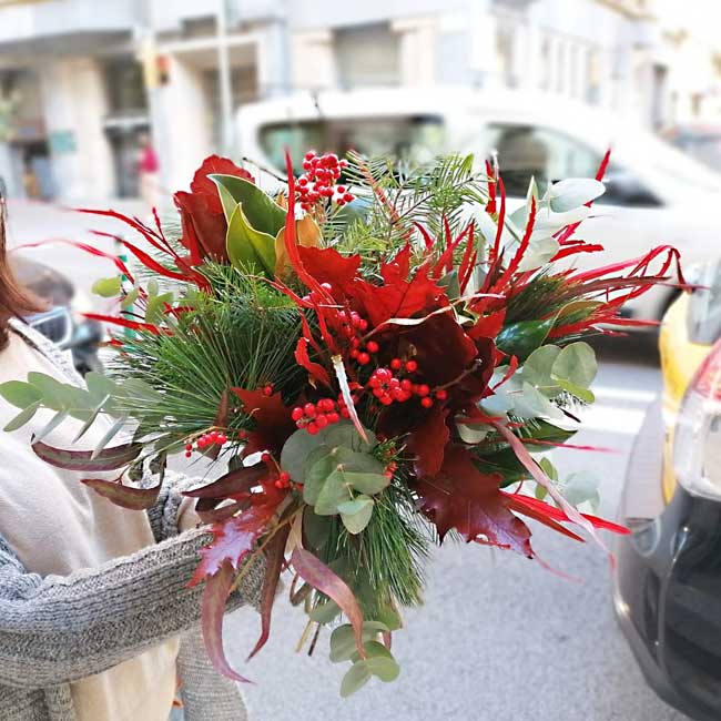 RAMO DE FLORES CHANSON D´AUTOMNE 2 ramo-flores-navidad