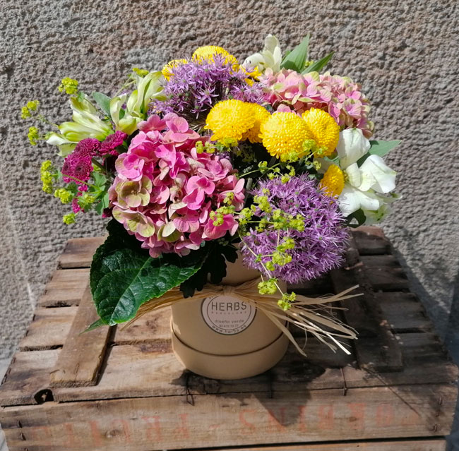 CAJA SOMBRERERA "LA VIE EST BELLE" 2 comprar-caja-flores-barcelona