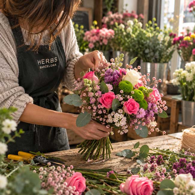 El ramo oferta del día (Confía en nosotros, elegimos las flores por ti) 4 ramo de flores baratas en barcelona