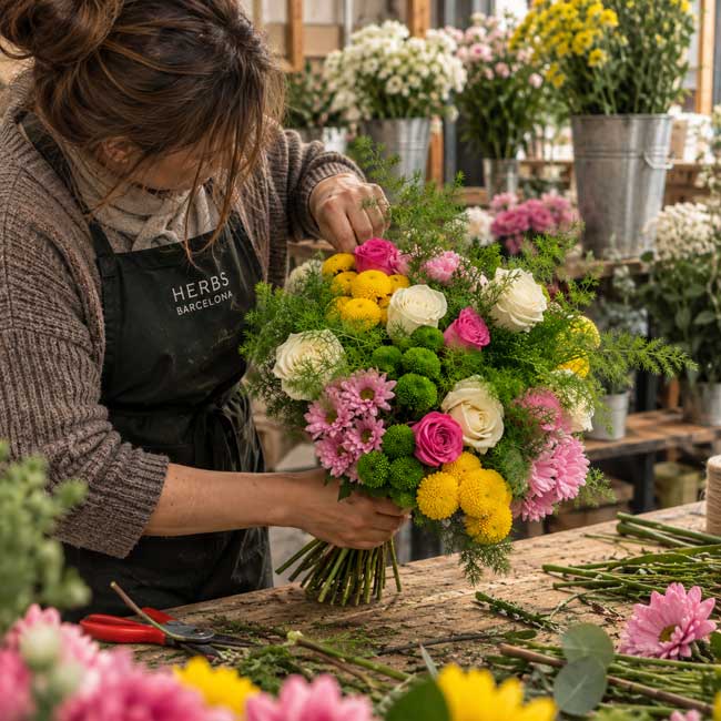 El ramo oferta del día (Confía en nosotros, elegimos las flores por ti) 3 flores baratas en barcelona