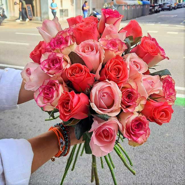 OFERTA: 30 ROSAS DE COLORES TONOS PASTELES 1 bouquet-rosas-baratas