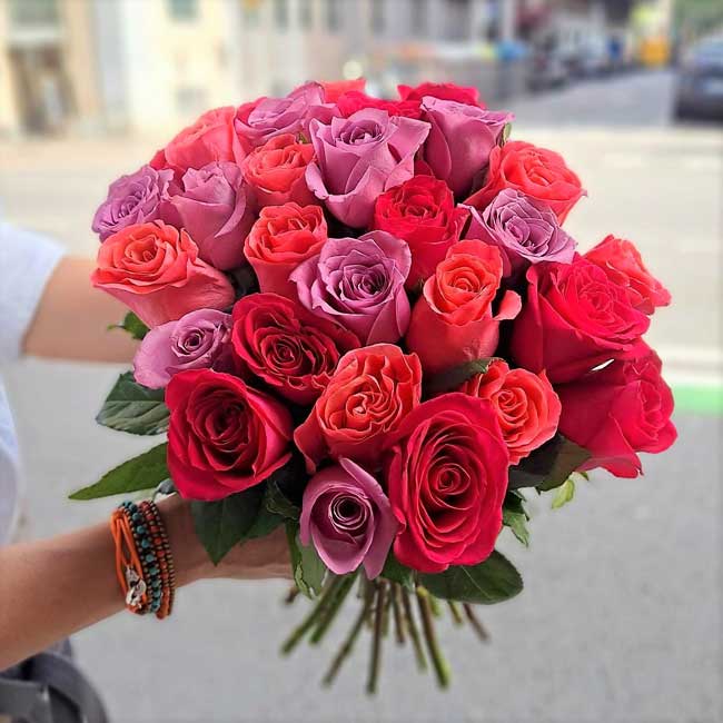OFERTA: 30 ROSAS DE COLORES TONOS VARIADOS 3 comprar-rosas-baratas-barcelona