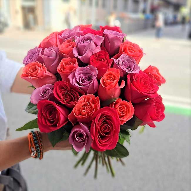 OFERTA: 30 ROSAS DE COLORES TONOS VARIADOS 1 enviar-rosas-baratas-barcelona