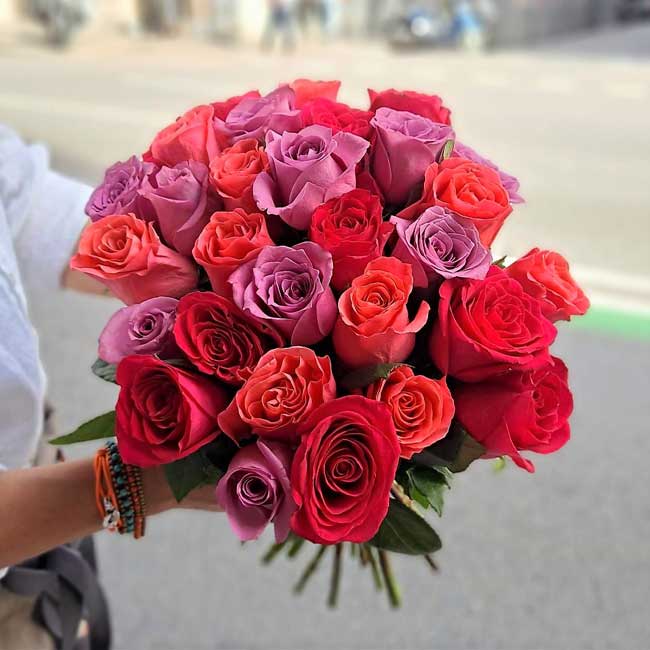 OFERTA: 30 ROSAS DE COLORES TONOS VARIADOS 4 rosas-baratas-barcelona