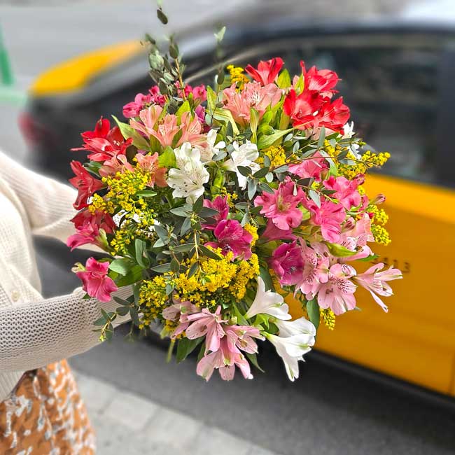 Ramo de alstroemerias rosas, blancas y rojas "MONACO" 3 comprar-ramo-alstroemerias-barcelona