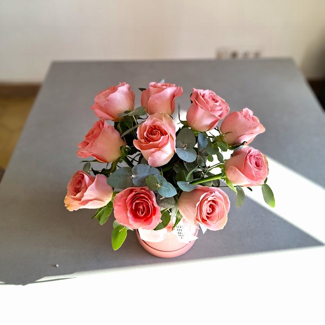Caja sombrerera de rosas rosadas 3 caja-sombrerera-rosas-rosa